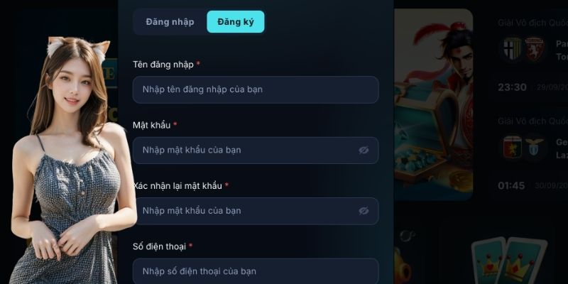 4 bướng đăng ký tài khoản hội viên tại Bongvip