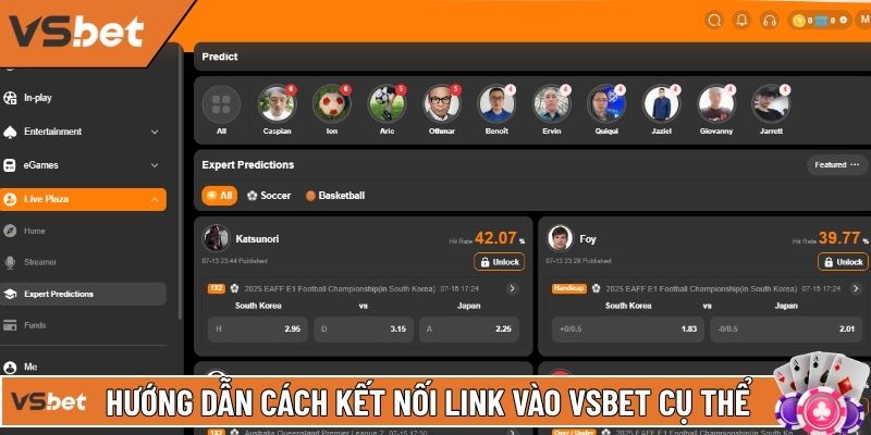 Hướng dẫn cách kết nối link vào VSBET cụ thể